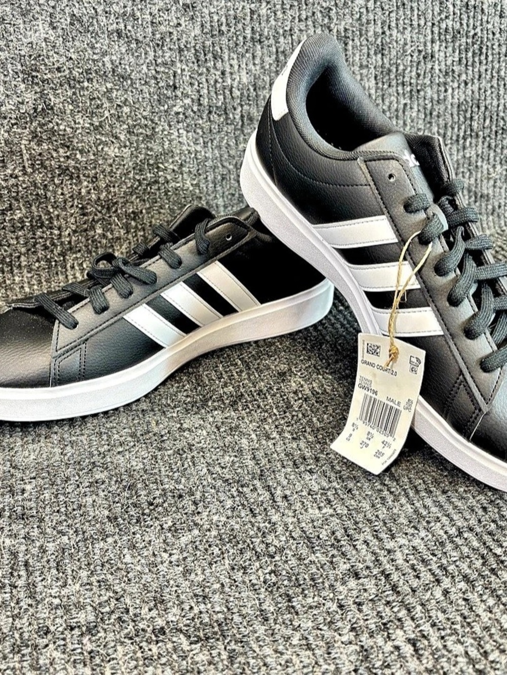 Adidas Grand Court 2.0 Shoes Men's Black & White Sneakers US 9 D